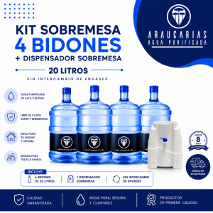 Kit Sobremesa 4 Bidones