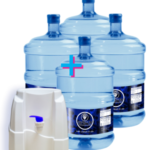 Pack básico: dispensador básico + 4 botellones llenos de 20 L.