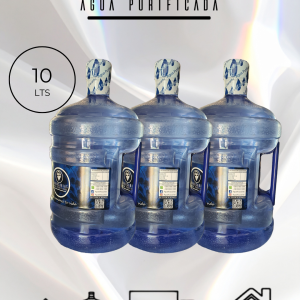 3 Recargas de Agua Purificada 10 Litros a Domicilio