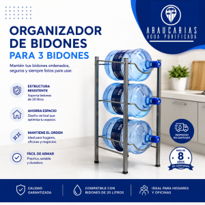Organizador de Bidones para 3 Bidones 20L