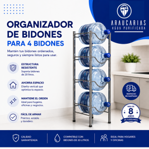 Organizador de Bidones para 4 Bidones 20L